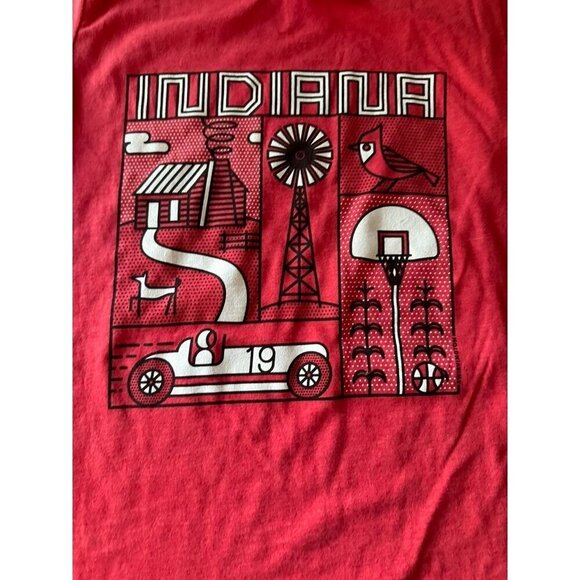 NWT Indiana Graphic Tee XS By USA Strong Race Car Farm basketball Country - Picture 2 of 4